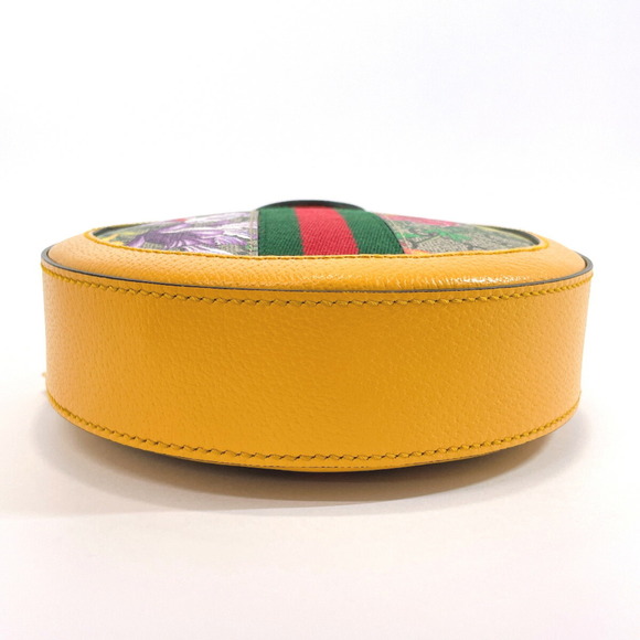Gucci Chain Shoulder Flora Webbing Line GG Supreme Canvas Yellow - Picture 4 of 11